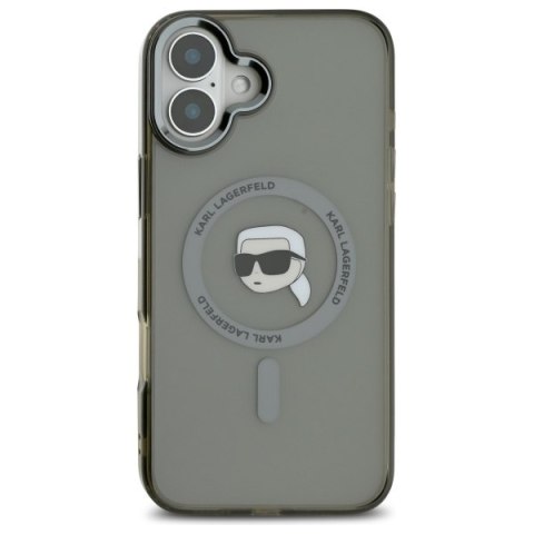Karl Lagerfeld KLHMP16MHLSKIK iPhone 16 Plus 6.7" czarny/black hardcase IML Metal Karl Head MagSafe