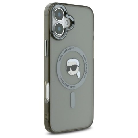 Karl Lagerfeld KLHMP16SHLSKIK iPhone 16 6.1" czarny/black hardcase IML Metal Karl Head MagSafe