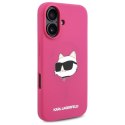 Karl Lagerfeld KLHMP16SSCHPPLF iPhone 16 6.1" fuksja/fuschia hardcase Silicone Choupette Head Print MagSafe