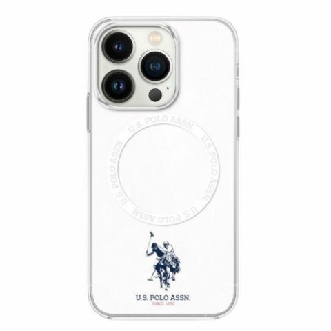 US Polo USHMP16SHOCLDPW iPhone 16 6.1" biały/white IML Ring MagSafe