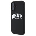 DKNY DKHMP16SSNYACH iPhone 16 6.1" czarny/black hardcase Silicone White Printed Logo MagSafe