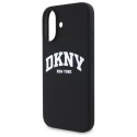 DKNY DKHMP16SSNYACH iPhone 16 6.1" czarny/black hardcase Silicone White Printed Logo MagSafe