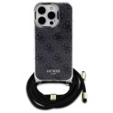 Guess GUHCP16XHC4SEK iPhone 16 Pro Max 6.9" czarny/black hardcase Crossbody Cord 4G Print