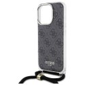 Guess GUHCP16XHC4SEK iPhone 16 Pro Max 6.9" czarny/black hardcase Crossbody Cord 4G Print