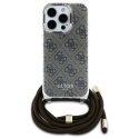 Guess GUHCP16XHC4SEW iPhone 16 Pro Max 6.9" brązowy/brown hardcase Crossbody Cord 4G Print