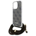 Guess GUHCP16XHC4SEW iPhone 16 Pro Max 6.9" brązowy/brown hardcase Crossbody Cord 4G Print