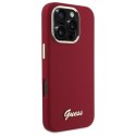 Guess GUHCP16XSMBSLM iPhone 16 Pro Max 6.9" magenta hardcase Silicone Script Metal Logo