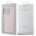 Guess GUHCP16XSMBSLP iPhone 16 Pro Max 6.9" różowy/pink hardcase Silicone Script Metal Logo & Frame