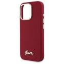 Guess GUHCP16LSMBSLM iPhone 16 Pro 6.3" magenta hardcase Silicone Script Metal Logo