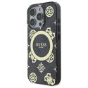 Guess GUHMP16XH4PYEEK iPhone 16 Pro Max 6.9" czarny/black hardcase IML Peony On 4G Background MagSafe