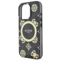 Guess GUHMP16XH4PYEEK iPhone 16 Pro Max 6.9" czarny/black hardcase IML Peony On 4G Background MagSafe