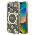 Guess GUHMP16XH4PYEEW iPhone 16 Pro Max 6.9" brązowy/brown hardcase IML Peony On 4G Background MagSafe