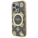 Guess GUHMP16XH4PYEEW iPhone 16 Pro Max 6.9" brązowy/brown hardcase IML Peony On 4G Background MagSafe