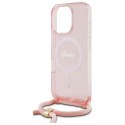 Guess GUHMP16XHCTSGNSP iPhone 16 Pro Max 6.9" różowy/pink hardcase Crossbody Cord Script MagSafe