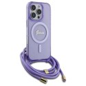 Guess GUHMP16XHCTSGNSU iPhone 16 Pro Max 6.9" fioletowy/purple hardcase Crossbody Cord Script MagSafe