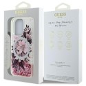 Guess GUHMP16XLFMWTP iPhone 16 Pro Max 6.9" różowy/pink hardcase Liquid Glitter Flower MagSafe