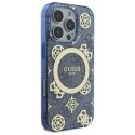 Guess GUHMP16LH4PYEEB iPhone 16 Pro 6.3" niebieski/blue hardcase IML Peony On 4G Background MagSafe