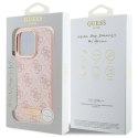 Guess GUHMP16LU4GPRP iPhone 16 Pro 6.3" różowy/pink hardcase 4G Logo Plate MagSafe