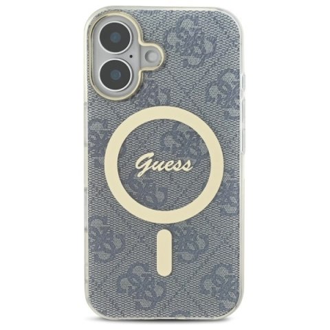 Guess GUHMP16SH4STB iPhone 16 6.1" niebieski/blue hardcase IML 4G MagSafe