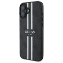 Guess GUHMP16SP4RPSK iPhone 16 6.1" czarny/black hardcase 4G Printed Stripes MagSafe