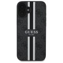 Guess GUHMP16SP4RPSK iPhone 16 6.1" czarny/black hardcase 4G Printed Stripes MagSafe