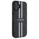 Guess GUHMP16SP4RPSK iPhone 16 6.1" czarny/black hardcase 4G Printed Stripes MagSafe