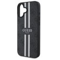 Guess GUHMP16SP4RPSK iPhone 16 6.1" czarny/black hardcase 4G Printed Stripes MagSafe