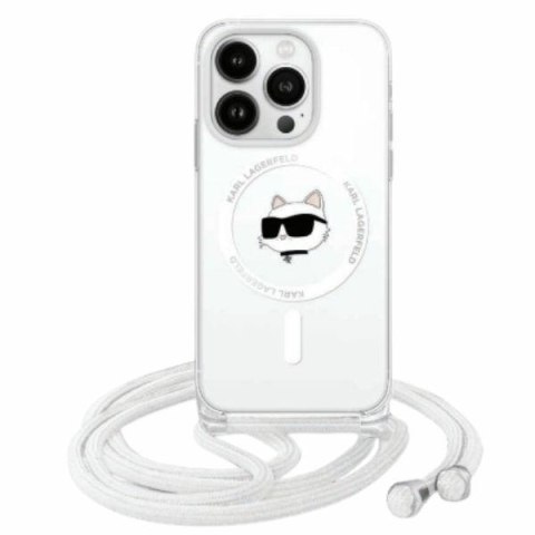 Karl Lagerfeld KLHMP16XHCCHNT iPhone 16 Pro Max 6.9" hardcase transparent IML Choupette Head & Cord Magsafe