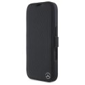 Mercedes MEBKP16X23RBGVK iPhone 16 Pro Max 6.9" czarny/black bookcase Leather Wood Imitation