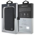 Mercedes MEBKP16X23RBGVK iPhone 16 Pro Max 6.9" czarny/black bookcase Leather Wood Imitation