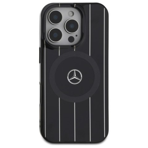 Mercedes MEHMP16X23HRSK iPhone 16 Pro Max 6.9" czarny/black hardcase MB Double Layer Crossed Lines MagSafe