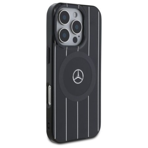 Mercedes MEHMP16X23HRSK iPhone 16 Pro Max 6.9" czarny/black hardcase MB Double Layer Crossed Lines MagSafe