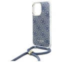 Guess GUHCP16XHC4SEB iPhone 16 Pro Max 6.9" niebieski/blue hardcase Crossbody Cord 4G Print