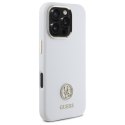 Guess GUHCP16LM4DGPH iPhone 16 Pro 6.3" biały/white hardcase Silicone Logo Strass 4G