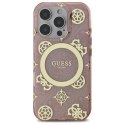 Guess GUHMP16XH4PYEEP iPhone 16 Pro Max 6.9" różowy/pink hardcase IML Peony On 4G Background MagSafe