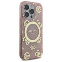 Guess GUHMP16XH4PYEEP iPhone 16 Pro Max 6.9" różowy/pink hardcase IML Peony On 4G Background MagSafe