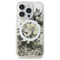 Guess GUHMP16XLFMWTE iPhone 16 Pro Max 6.9" beżowy/beige hardcase Liquid Glitter Flower MagSafe