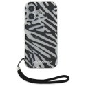 Karl Lagerfeld KLHCP16SHZBPKCCK iPhone 16 6.1" czarny/black hardcase IML Zebra Pattern & Cord