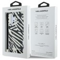 Karl Lagerfeld KLHCP16SHZBPKCCK iPhone 16 6.1" czarny/black hardcase IML Zebra Pattern & Cord