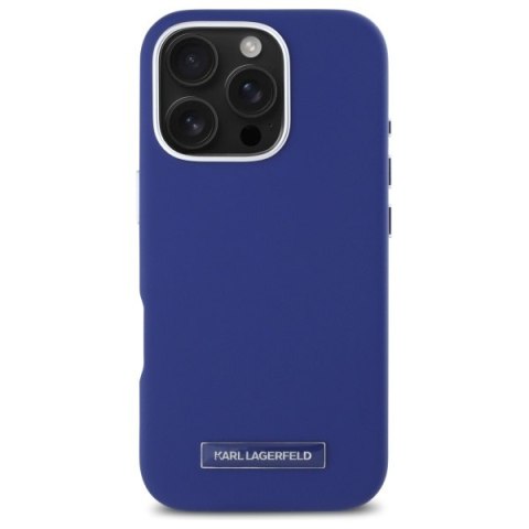 Karl Lagerfeld KLHMP16LPGMSRPB iPhone 16 Pro 6.3" niebieski/blue hardcase FW Metal Plate MagSafe