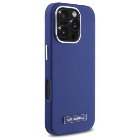 Karl Lagerfeld KLHMP16LPGMSRPB iPhone 16 Pro 6.3" niebieski/blue hardcase FW Metal Plate MagSafe