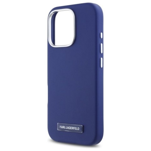 Karl Lagerfeld KLHMP16LPGMSRPB iPhone 16 Pro 6.3" niebieski/blue hardcase FW Metal Plate MagSafe