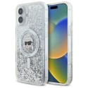 Karl Lagerfeld KLHMP16MLGKISGH iPhone 16 Plus 6.7" hardcase transparent Liquid Glitter Karl Head Magsafe