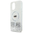 Karl Lagerfeld KLHMP16MLGKISGH iPhone 16 Plus 6.7" hardcase transparent Liquid Glitter Karl Head Magsafe