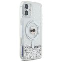 Karl Lagerfeld KLHMP16SLGKISGH iPhone 16 6.1" hardcase transparent Liquid Glitter Karl Head Magsafe