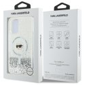 Karl Lagerfeld KLHMP16SLGKISGH iPhone 16 6.1" hardcase transparent Liquid Glitter Karl Head Magsafe