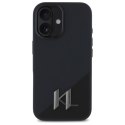 Karl Lagerfeld KLHMP16SSCMKMPCK iPhone 16 6.1" czarny/black hardcase Silicone Shadow Metal Initial MagSafe