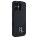 Karl Lagerfeld KLHMP16SSCMKMPCK iPhone 16 6.1" czarny/black hardcase Silicone Shadow Metal Initial MagSafe