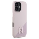 Karl Lagerfeld KLHMP16SSCMKMPCP iPhone 16 6.1" różowy/pink hardcase Silicone Shadow Metal Initial MagSafe