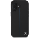 Mercedes nakładka do iPhone 16 6,1" MEHMP16S23RURBK Hardcase MB Blue Line Leather MagSafe czarna